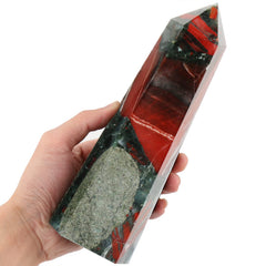 FZBHRO Bloodstone Tower with six facets to focus energy during meditation