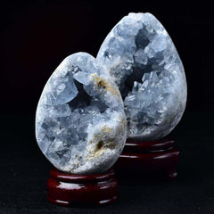 FZBHRO blue Celestite egg suitable for yoga and chakra balancing