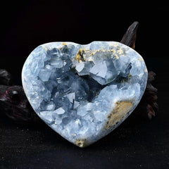 FZBHRO Celestite geode heart gift idea for crystal beginners.