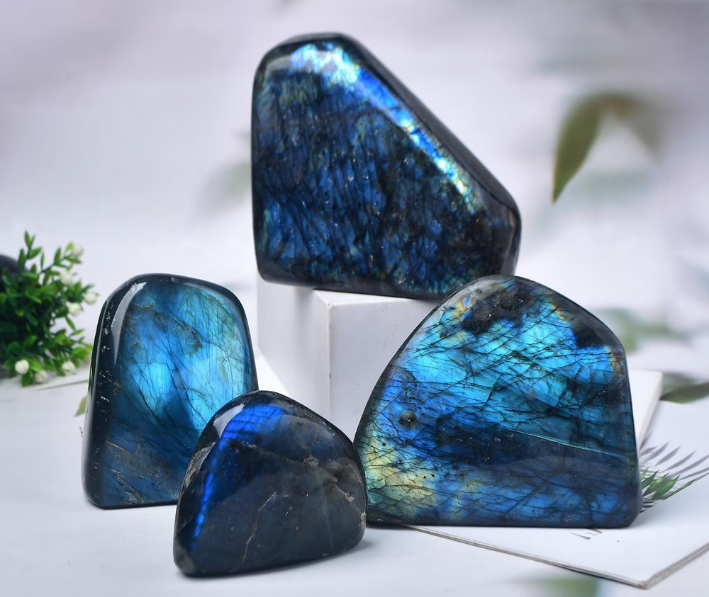 FZBHRO Labradorite rock slab for meditation, yoga, and chakra work