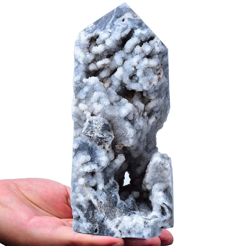 FZBHRO large sphalerite geode tower centerpiece for meditation and focus.