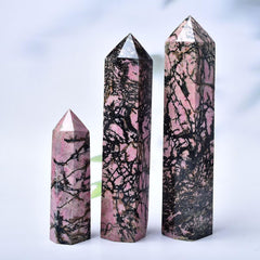 FZBHRO Rhodonite gift idea elegant crystal tower for mindful gifting.