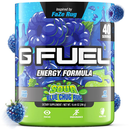 G Fuel Chug Rug bottle pour showing quick energy boost for gaming