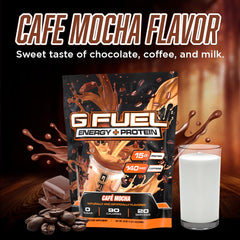 G Fuel Cafe Mocha bottle on counter ready for focus.
