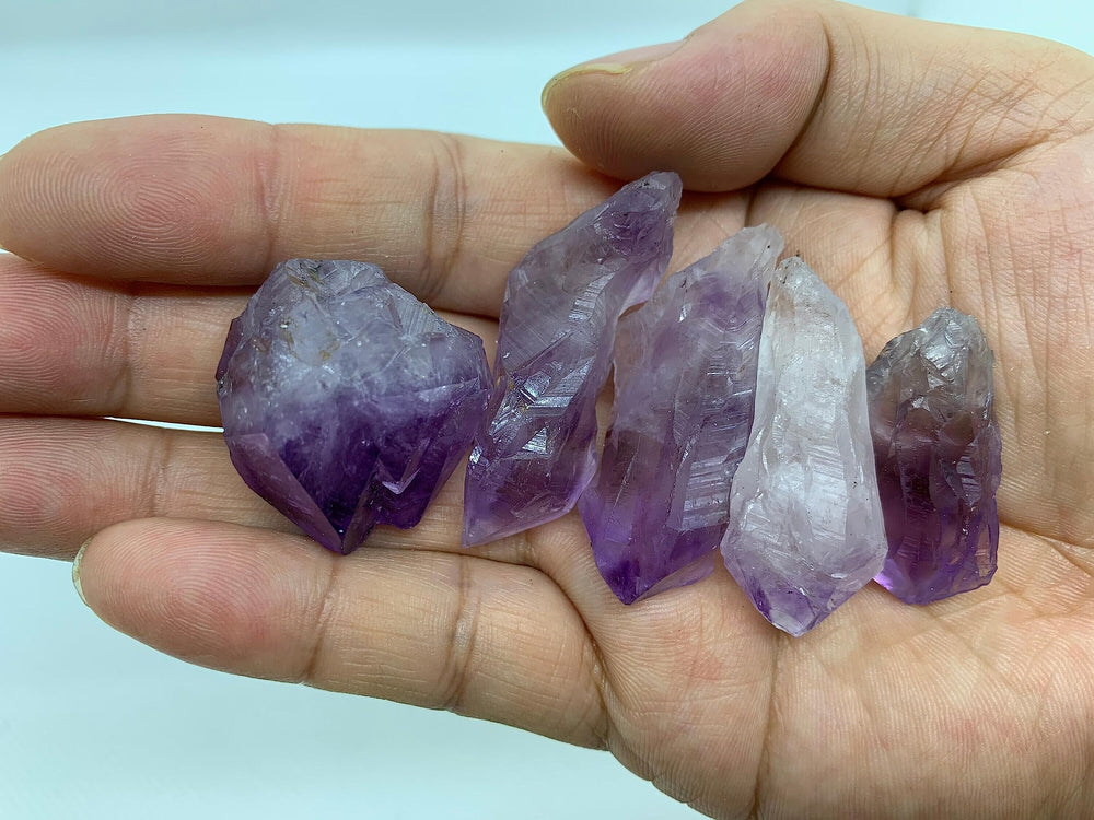 GAF TREASURES amethyst point healing crystal for intuition and spiritual growth.
