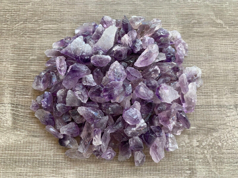 GAF TREASURES amethyst points with varied shapes highlighting natural color variation