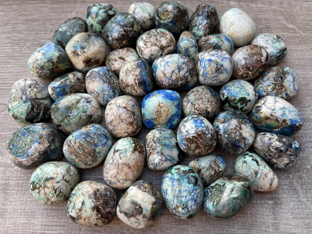 GAF TREASURES azurite malachite pocket stones ideal to carry daily