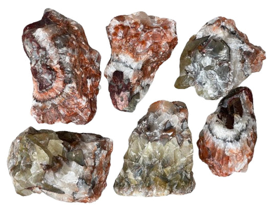GAF Treasures red-brown calcite rough 5-6 inch stone for display and energy focus.