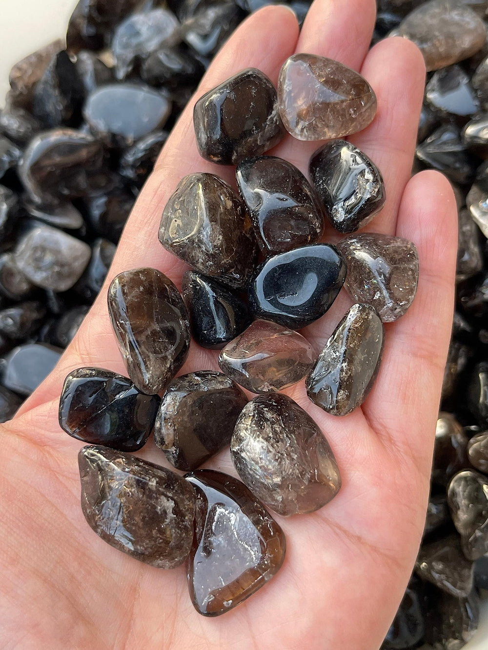 GAF Treasures smoky quartz bulk 1 lb packaging for wholesalers.