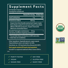 Gaia Herbs Gut Revival AstraGin ingredient panel.