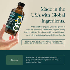 Gaia Herbs Bronchial Wellness Syrup honey blend for soothing throat comfort.