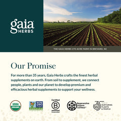 Gaia Herbs Fenugreek Seed bottle on kitchen counter representing everyday wellness.