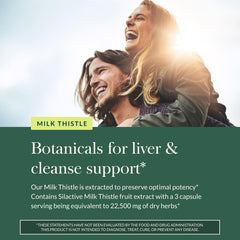 Gaia Herbs Milk Thistle dispense pour demonstrates convenient daily dosing