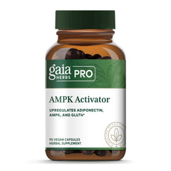 GAIA Herbs PRO AMPK Activator bottle supports caffeine-free energy for daily use.