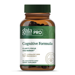 GAIA Herbs PRO Cognitive Formula bottle front showing focus support