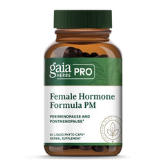 Gaia Herbs PRO PM bottle with capsules for menopause support and sleep