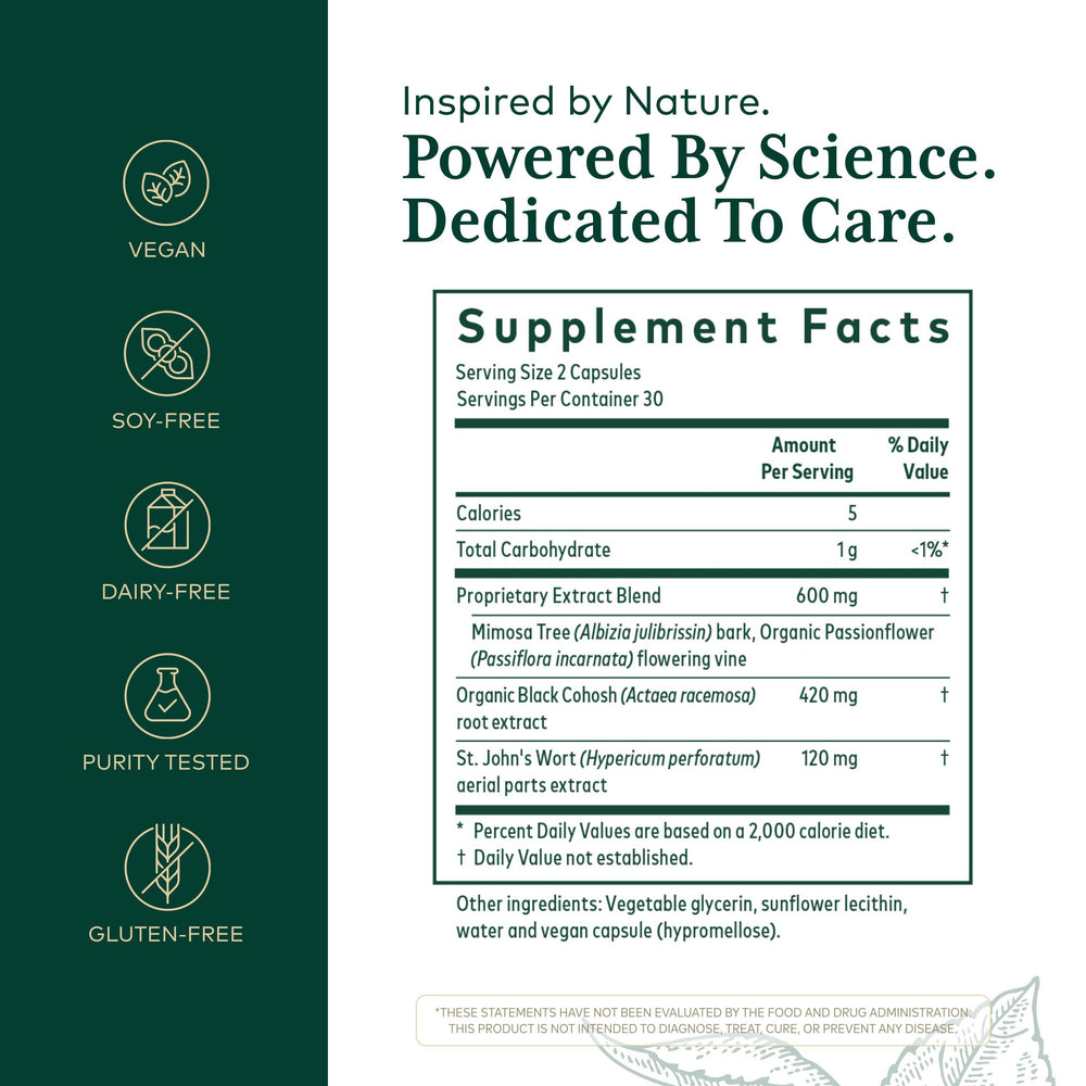 Gaia Herbs PRO PM capsules close-up highlighting vegan, plant-based formula