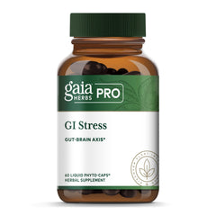 Gaia Herbs PRO GI Stress bottle front view for stress-related digestion support