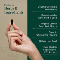 Gaia Herbs PRO GI Stress Holy Basil close-up with 125 mg Holixer
