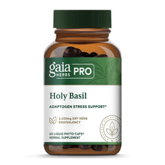 Gaia Herbs PRO Holy Basil bottle for daily stress support