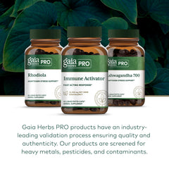 Gaia Herbs PRO Immune Activator gluten-free and dairy-free certification label.