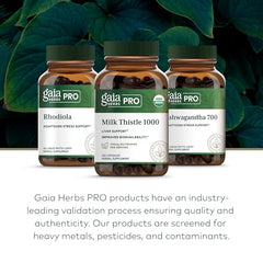 GAIA Herbs PRO quality control label close-up
