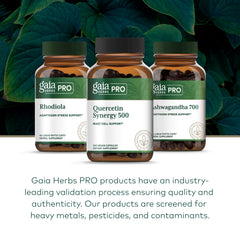 Gaia Herbs PRO Quercetin Synergy 500 front view of bottle design
