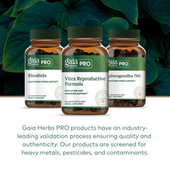 Gaia Herbs PRO testing ensures peak potency and product integrity.