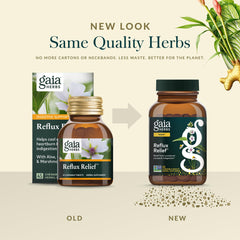 Gaia Herbs Reflux Relief vial scene conveys daily routine integration
