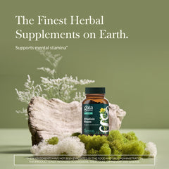 Gaia Herbs Rhodiola Rosea label closeup emphasizing Siberian root extract quality and consistency.