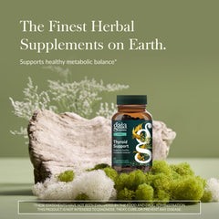 Gaia Herbs Thyroid Support bottle with kelp promoting iodine-rich balance