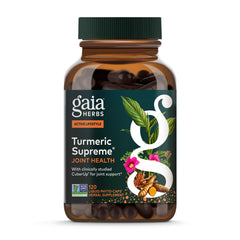 Gaia Herbs Turmeric Supreme Joint Health bottle for daily joint support.