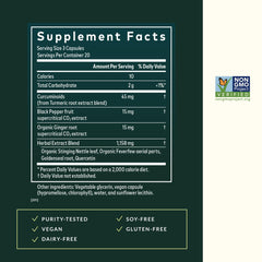 Gaia Herbs Turmeric Supreme Sinus Support capsules ready for daily wellness routine.