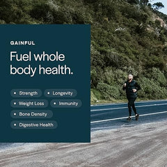 Gainful Everyday Whey Bundle bottle labeling highlights flavor variety options.