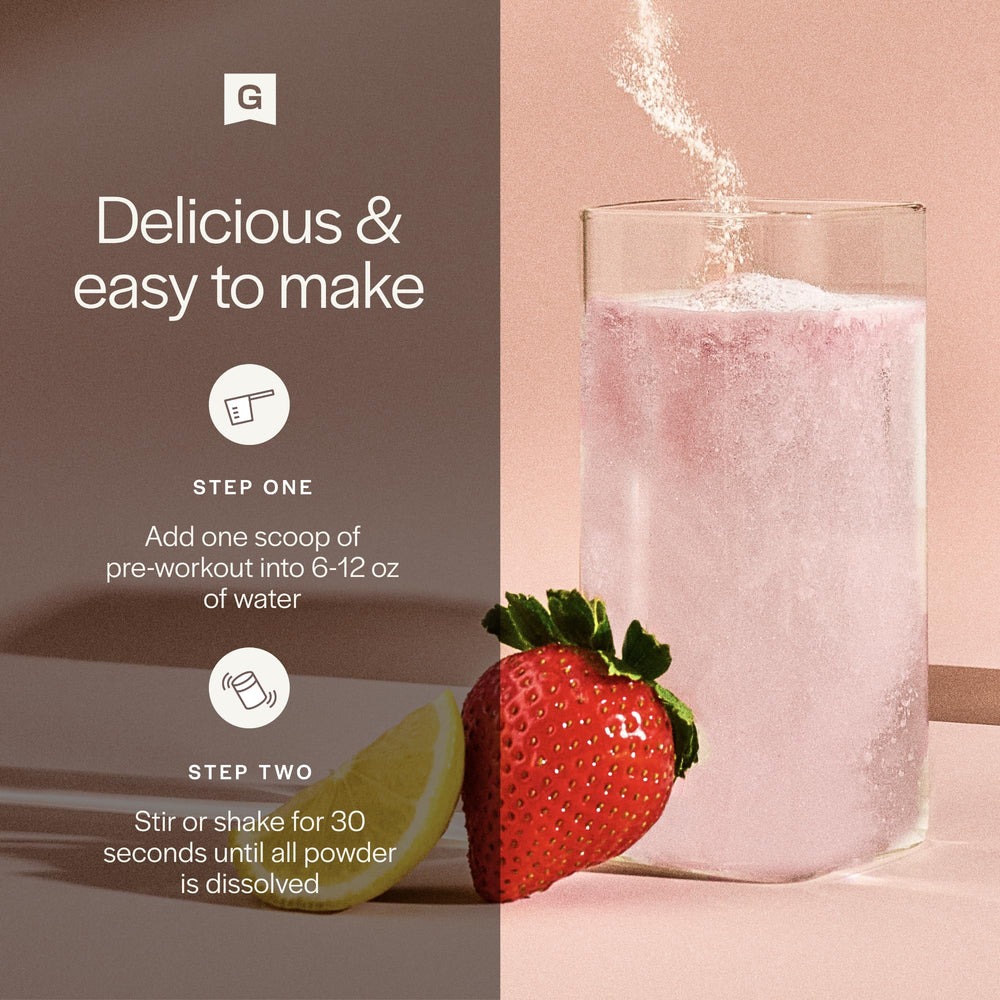 Gainful canister flavor imagery with strawberries and lemon for taste satisfaction.