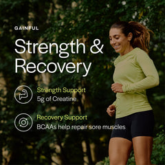 Gainful energized athlete during workout illustrates performance support possibilities
