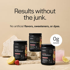 Gainful preworkout scoop beside tub for quick, flavorful training fueling.