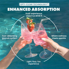 Gains in Bulk Shape Strawberry Fizz being poured into a glass for a refreshing workout drink