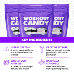 GAINS IN BULK Creatine Nitrate Chews close-up emphasizes strength and pump potential