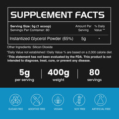 GAINS IN BULK glycerol helping during workout with improved hydration.