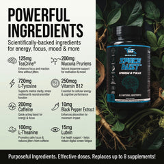 GALACTIC SUPPS Space Dust capsules closeup for clean energy and focus.