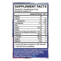 Gamer Supps AFK+ Lily's Lullaby label close-up showing melatonin and apigenin ingredients.
