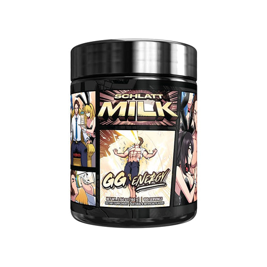Gamer Supps GG Energy Schlatt Milk bottle powering focused gameplay sessions and endurance.