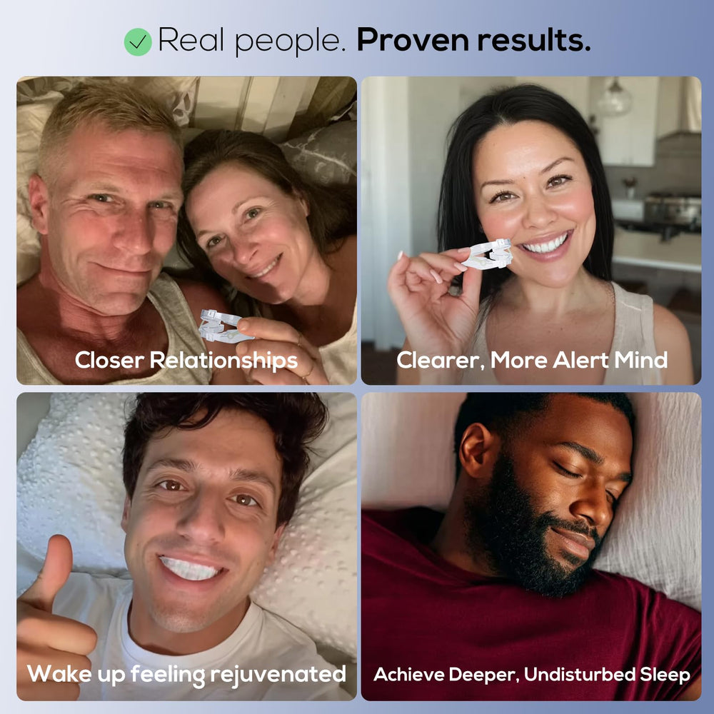 Ganberdey Anti-Snore Mouthguard+ bedtime use for potential sleep support.