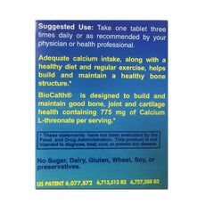 GANGAN BioCalth label detail highlights 540 mg calcium per tablet.