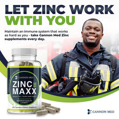 GANNON MED Zinc Maxx 50 mg dosage focuses on robust daily zinc intake.