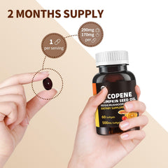 GANOHERB packaging with ingredients like pumpkin seed oil and lycopene
