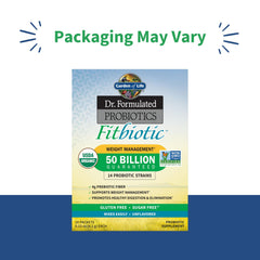 Garden of Life Fitbiotic label highlights 14 probiotic strains for gut health