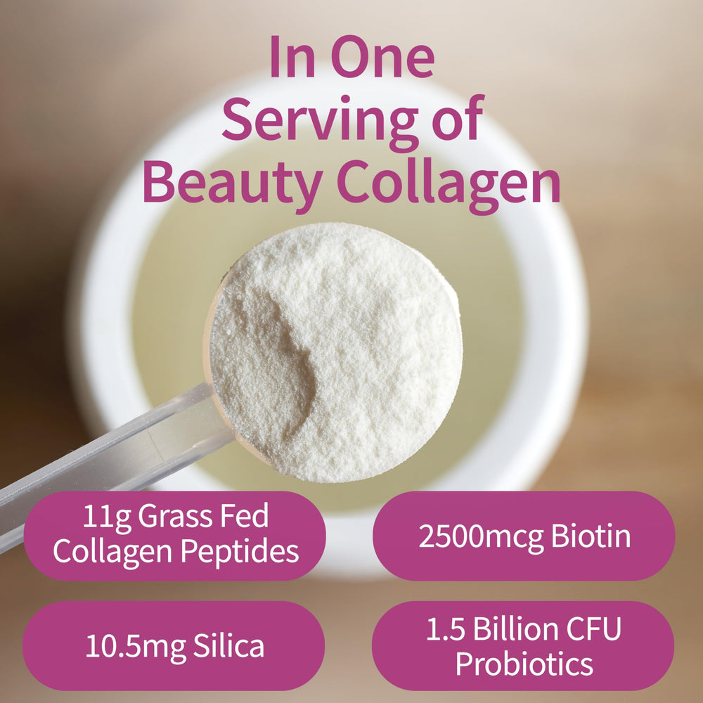 Garden of Life Collagen Beauty highlighting hair, skin, nails concept