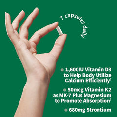Garden of Life Grow Bone label detail highlighting D3 and K2 MK7